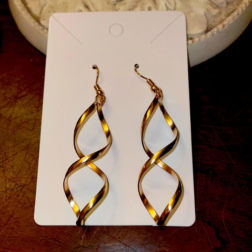 Long twisted earrings
